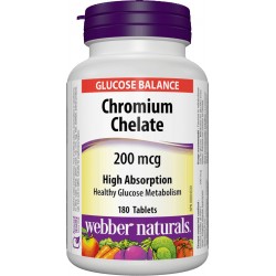 Chromium Chelate 200mcg (180 tablets)
