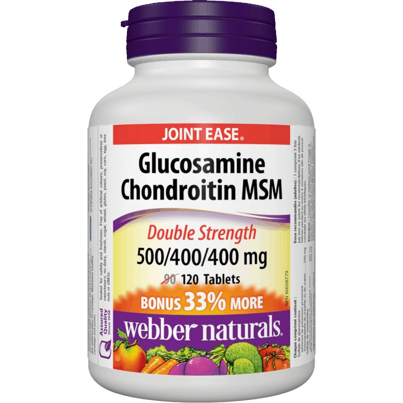 Glucosamine Chondroitin MSM D. S. 500/400/400mg (120 tabs)