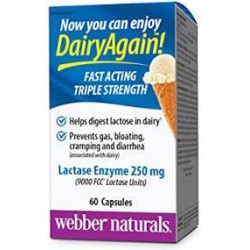 Lactase Enzyme 250mg (60 caps)