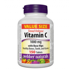 Vitamin C 1000mg + Rose Hips (150 tabs)