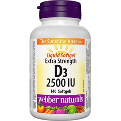 Vitamin D3 2500 IU (140 softgels)
