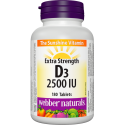 Vitamin D3 2500 IU (180 tablets)