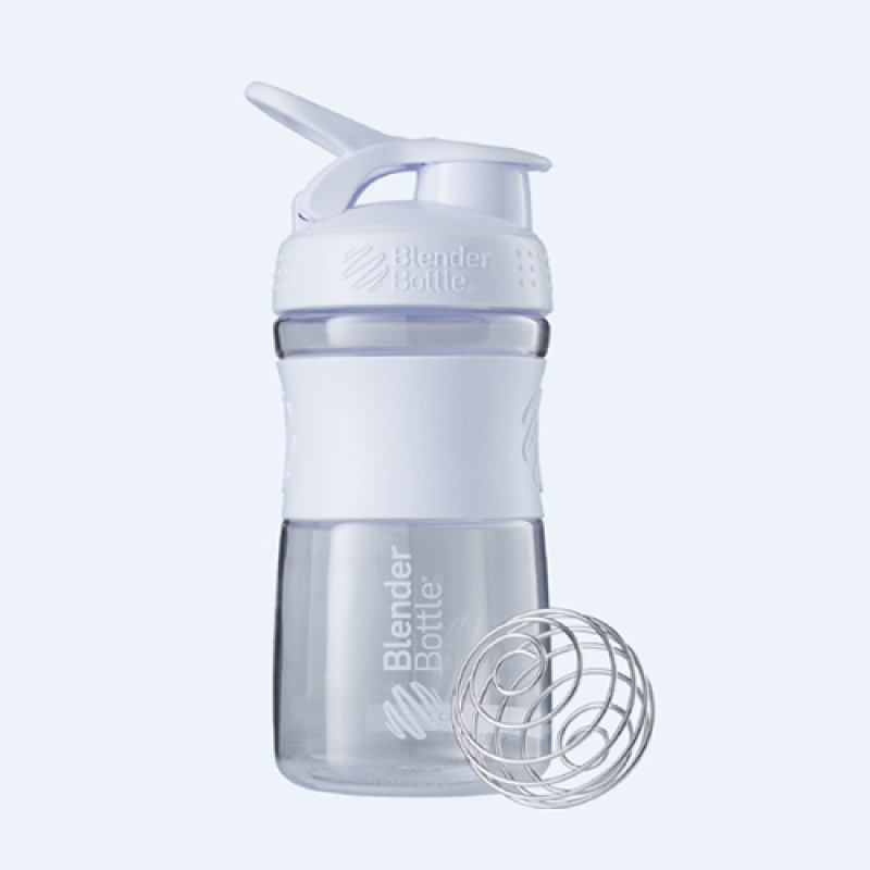 Blender Bottle - Шейкер Sportmixer clear/white (20 oz)
