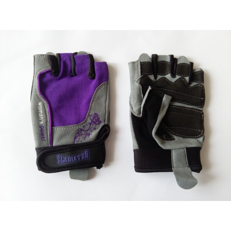 Womens Gloves GL-150C Gray/violet (L) (пара)