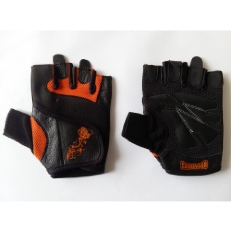Womens Gloves GL-152C Black/orange (M) (пара)