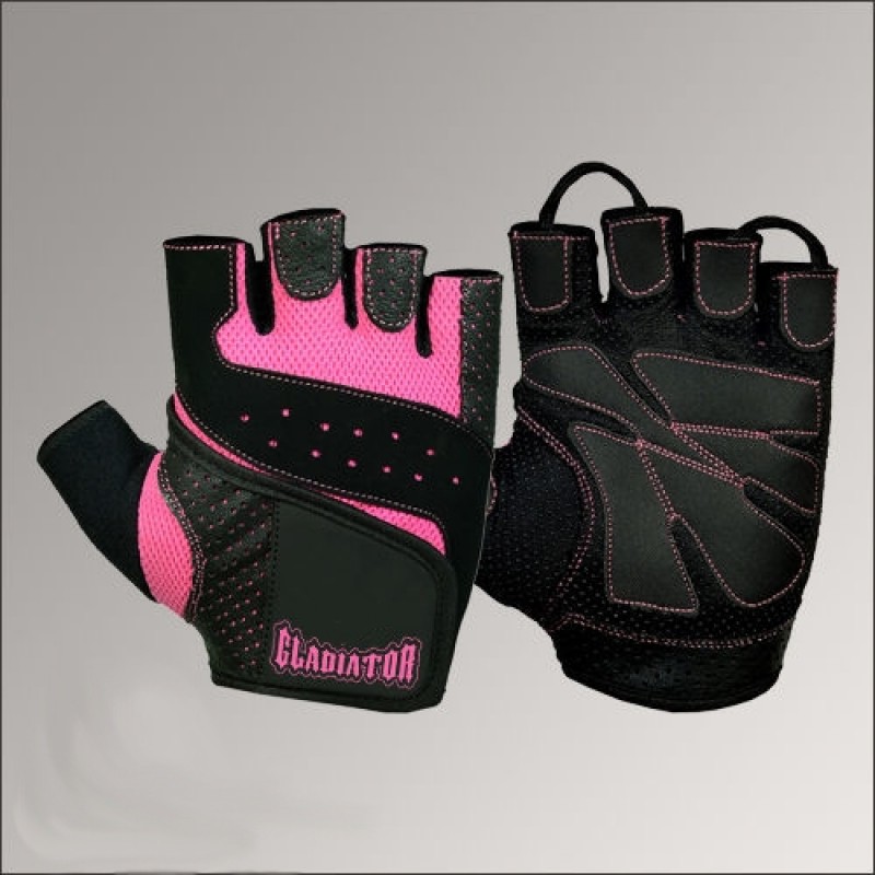 Womens Gloves GL-152D Black/liliac (M) (пара)