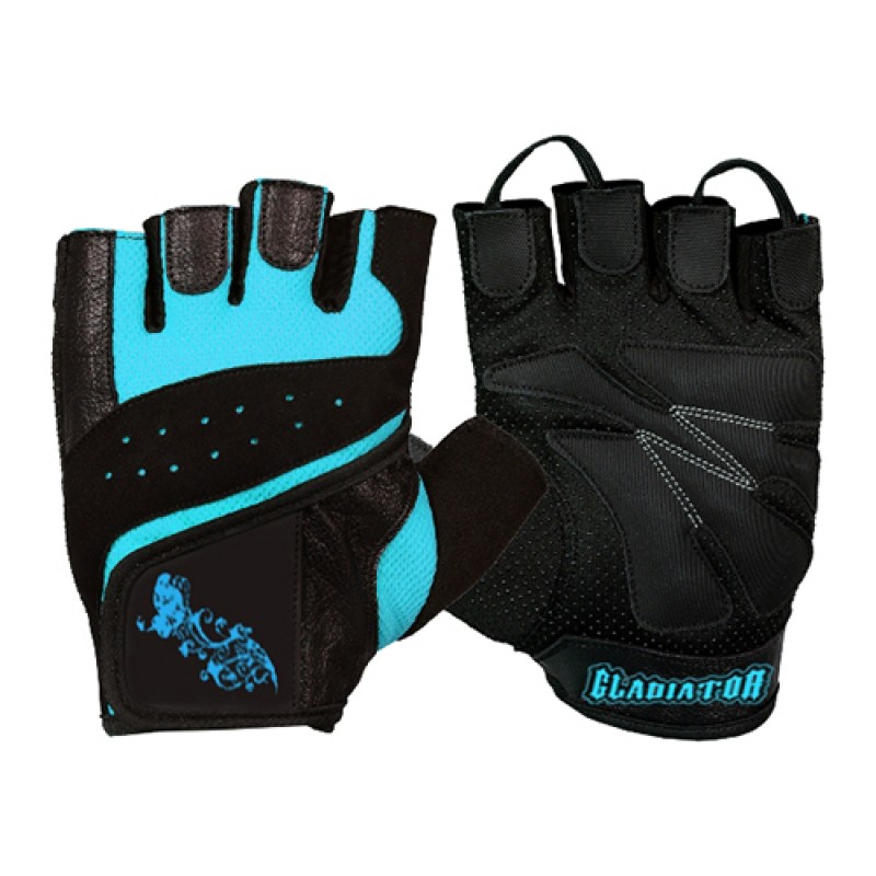 GLADIATOR - Womens Gloves GL-152A Black/blue (M) (пара)