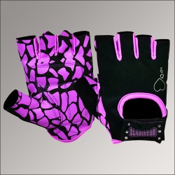 GLADIATOR - Womens Gloves GL-153A Black/pink (M) (пара)