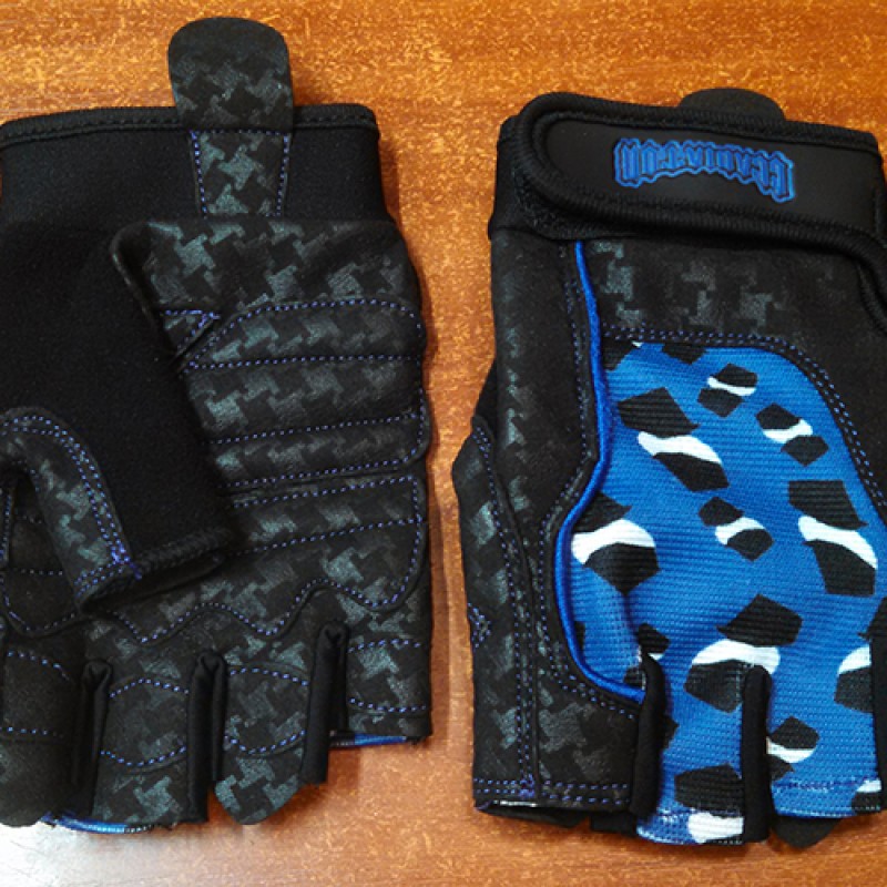GLADIATOR - Women's Gloves GL-154C Black/blue (S) (пара)