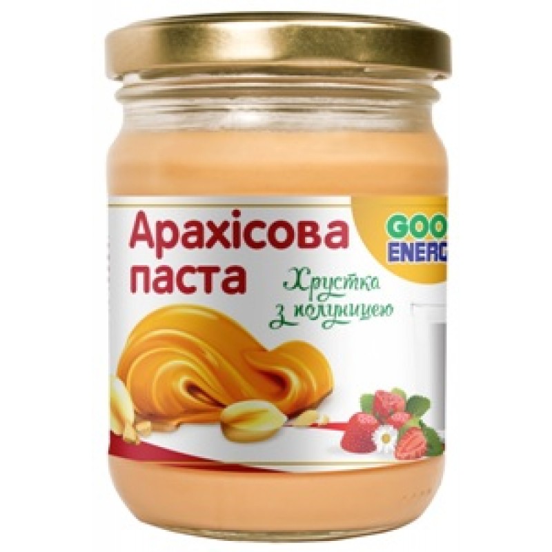 Good Energy - Арахісова паста Хрустка з полуницею (250 g)