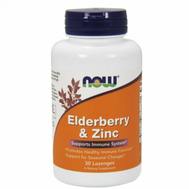 NOW - Elderberry & Zinc (30 lozenges)