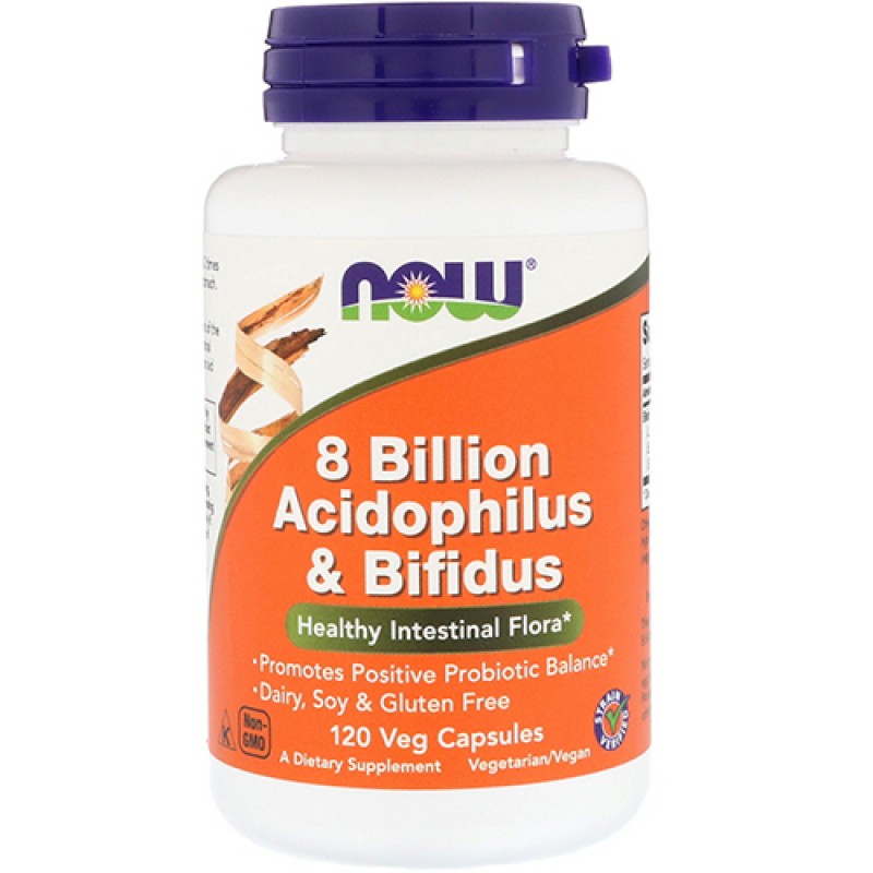NOW - 8 Billion Acidophilus & Bifidus (120 caps)
