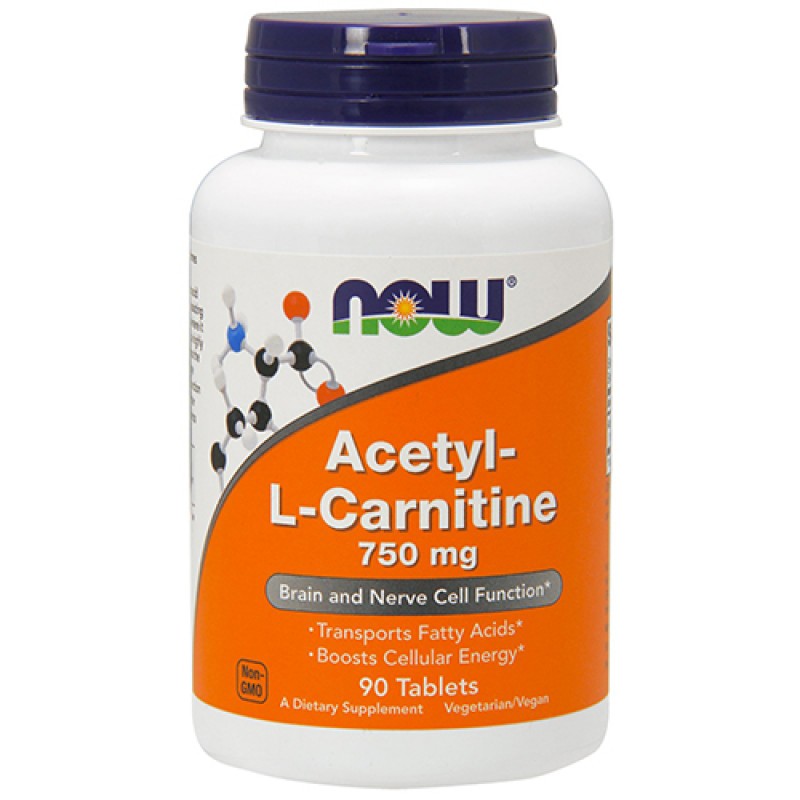 NOW - Acetyl-L-Carnitine 750mg (90 tablets)