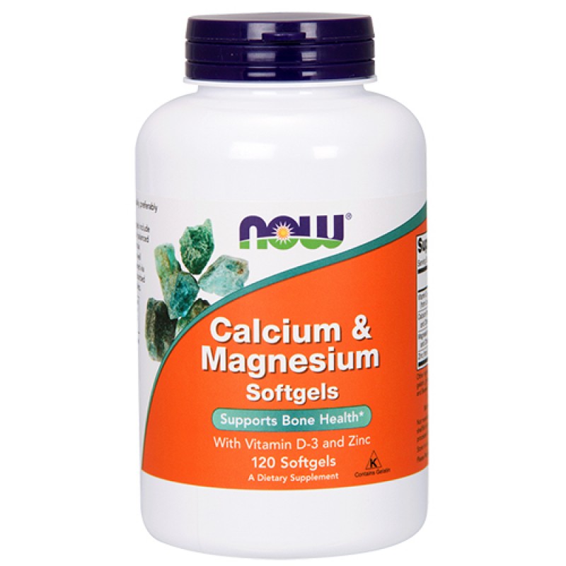 NOW - Calcium & Magnesium Softgels (120 softgels)