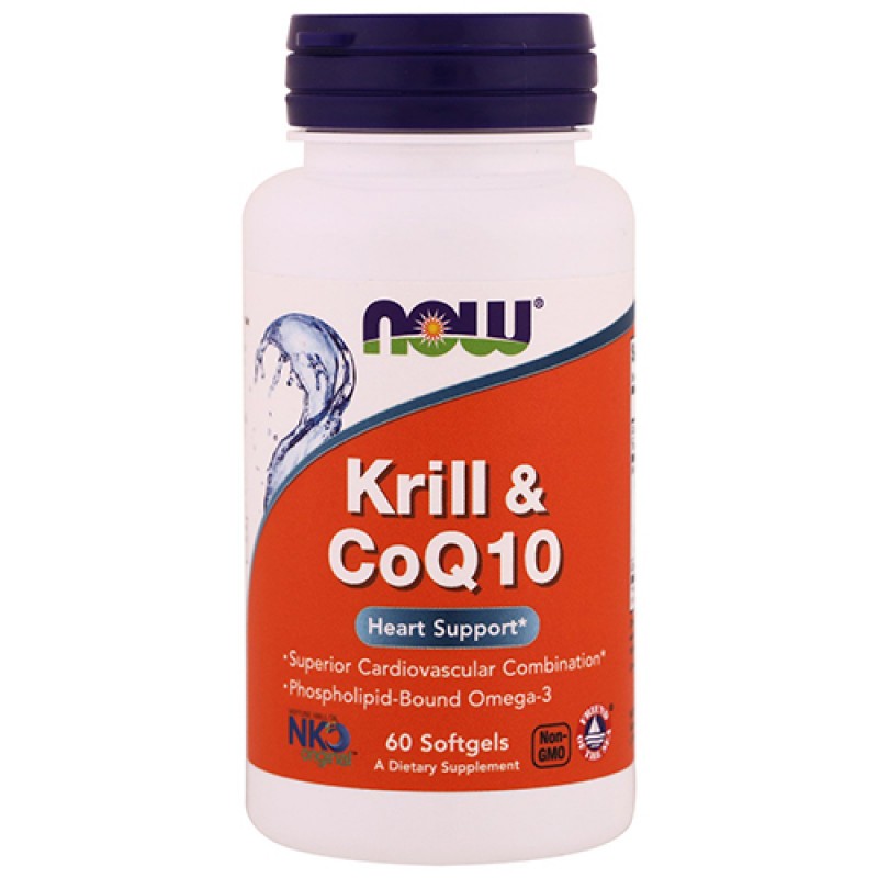 NOW - Krill Oil + CoQ10 (60 softgels)