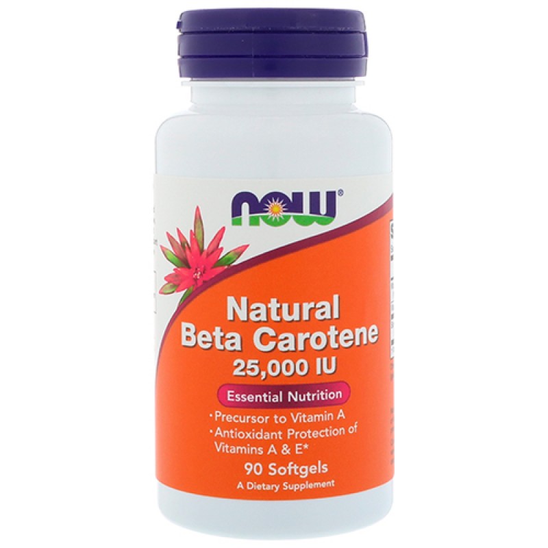 NOW - Natural Beta Carotene 25000 IU (90 softgel)