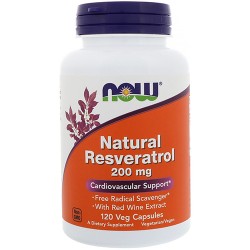 NOW - Natural Resveratrol 200mg (120 caps)