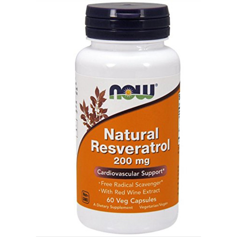 NOW - Natural Resveratrol 200mg (60 caps)