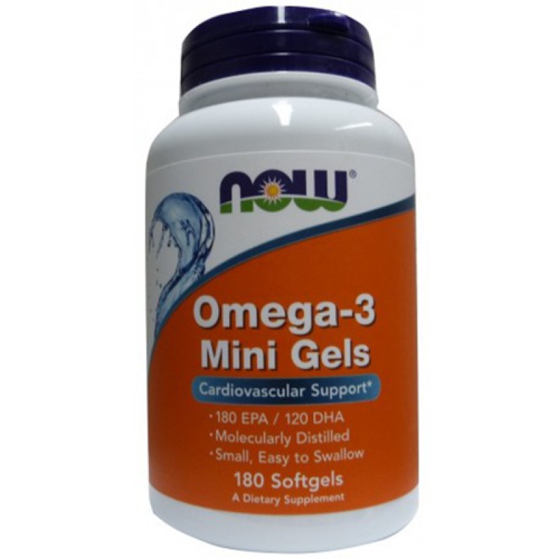 NOW - Omega-3 Mini Gels (180 softgels)