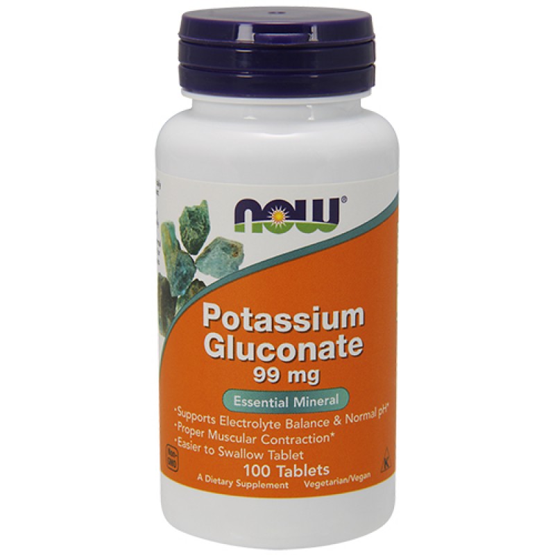NOW - Potassium Gluconate 99mg (100 tabs)
