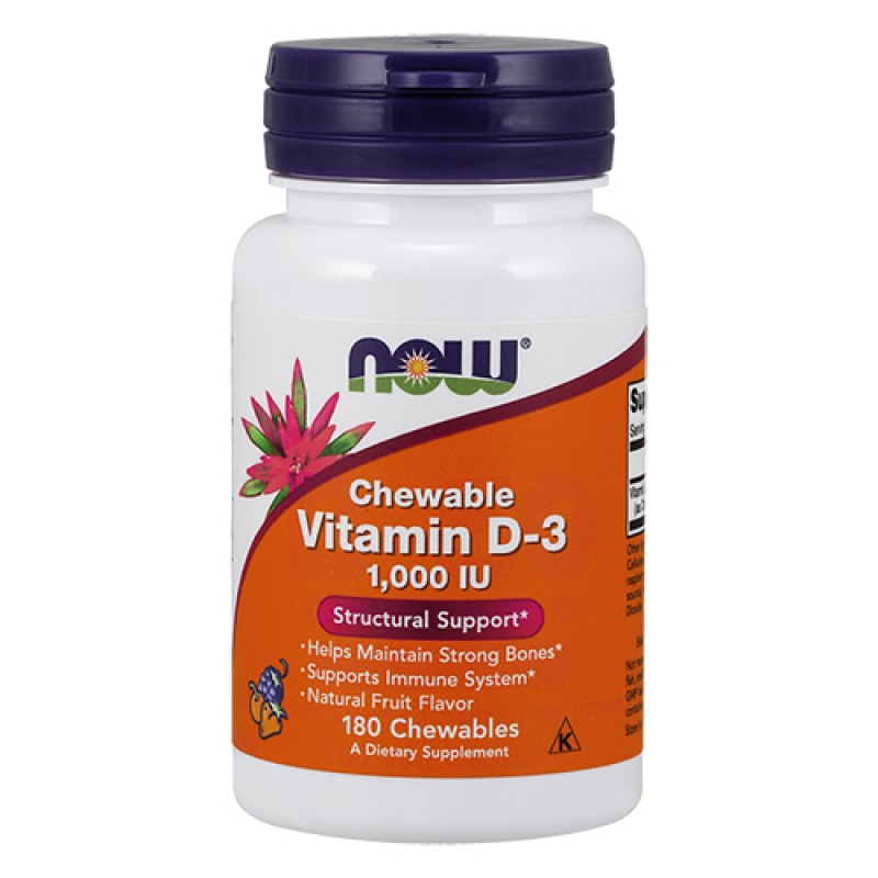 NOW - Vitamin D-3 1000 IU Chewables (180 chewables)