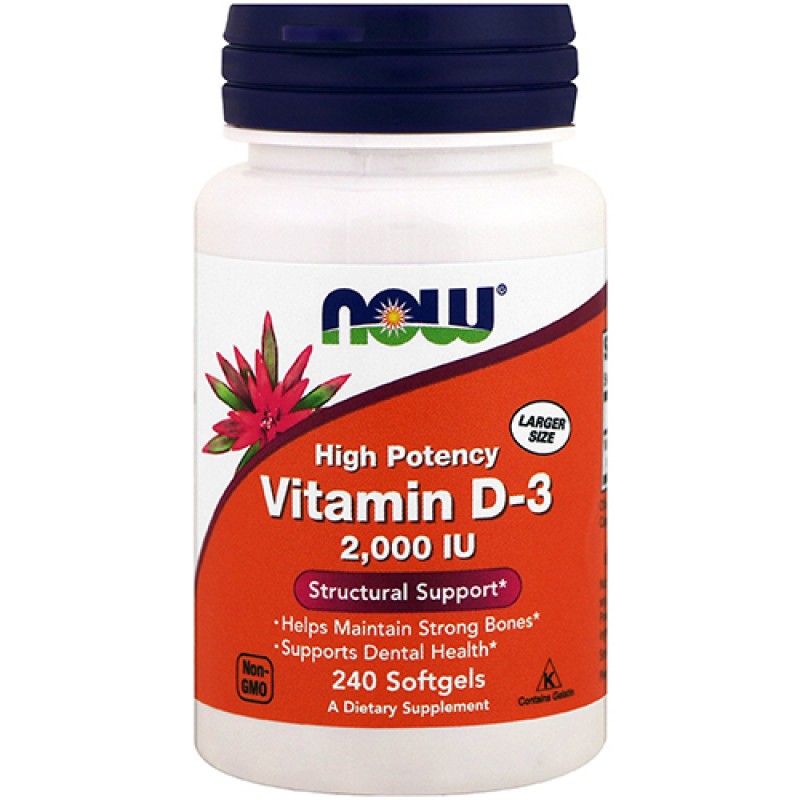 NOW - Vitamin D-3 2000 IU (240 softgels)