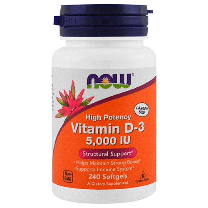 NOW - Vitamin D-3 5000 IU (240 softgels)