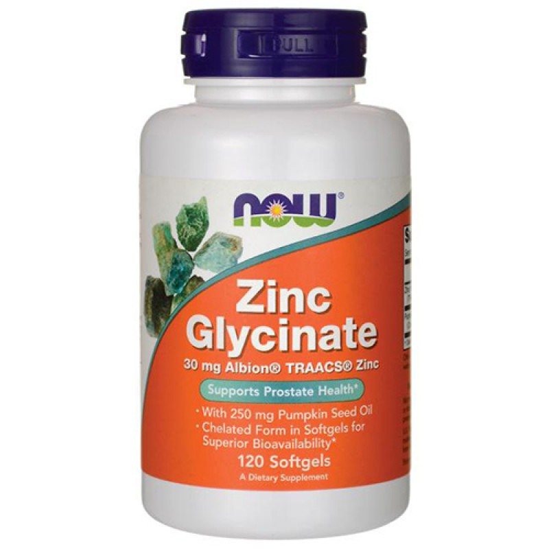 NOW - Zinc Glycinate (120 softgels)