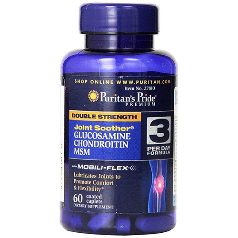 Puritans Pride - Glucosamine Chondroitin MSM 3 per day (60 caplets)