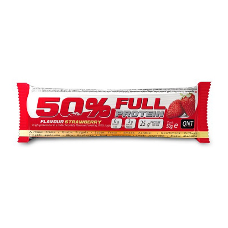 QNT - 50% Full Protein Bar Strawberry (50 g)