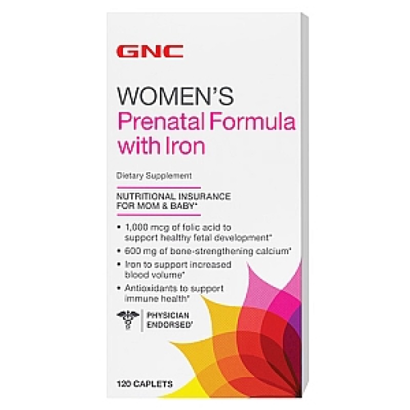 GNC - WOMENS Prenatal Formula with Iron (120 caplets)