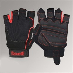 GLADIATOR - Mens Gloves GL-109A Black/red (L) (пара)