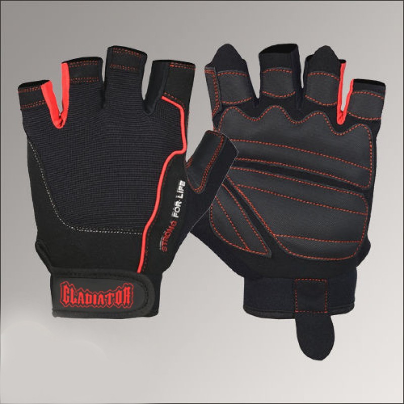 GLADIATOR - Men's Gloves GL-109A Black/red (L) (пара)