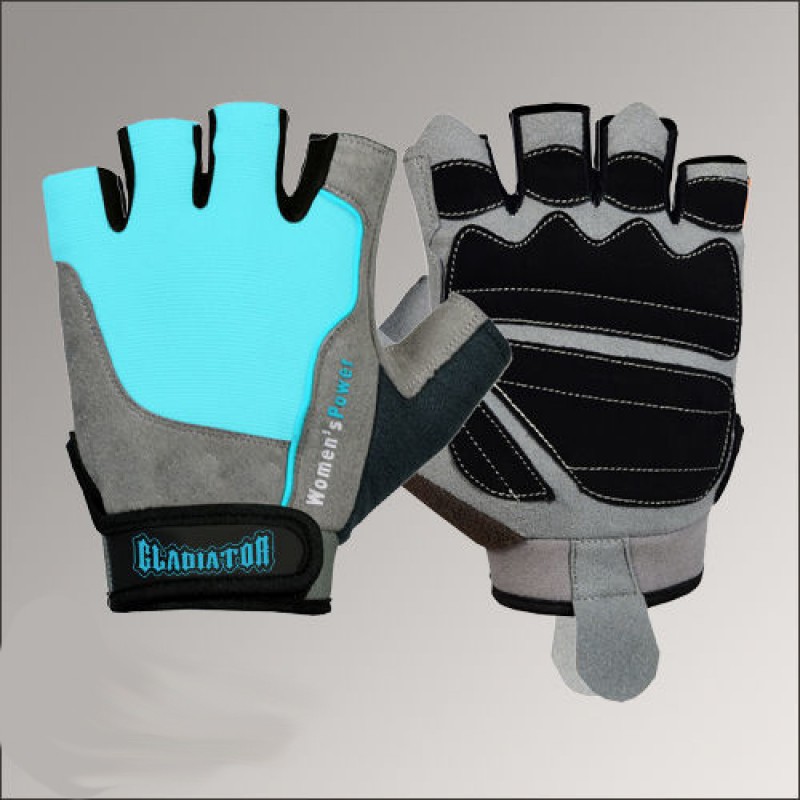 GLADIATOR - Women's Gloves GL-150B Gray/blue (M) (пара)