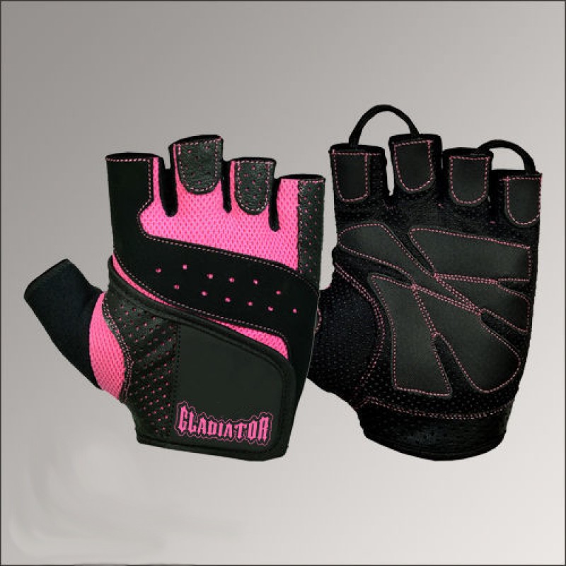 GLADIATOR - Women's Gloves GL-152D Black/liliac (S) (пара)