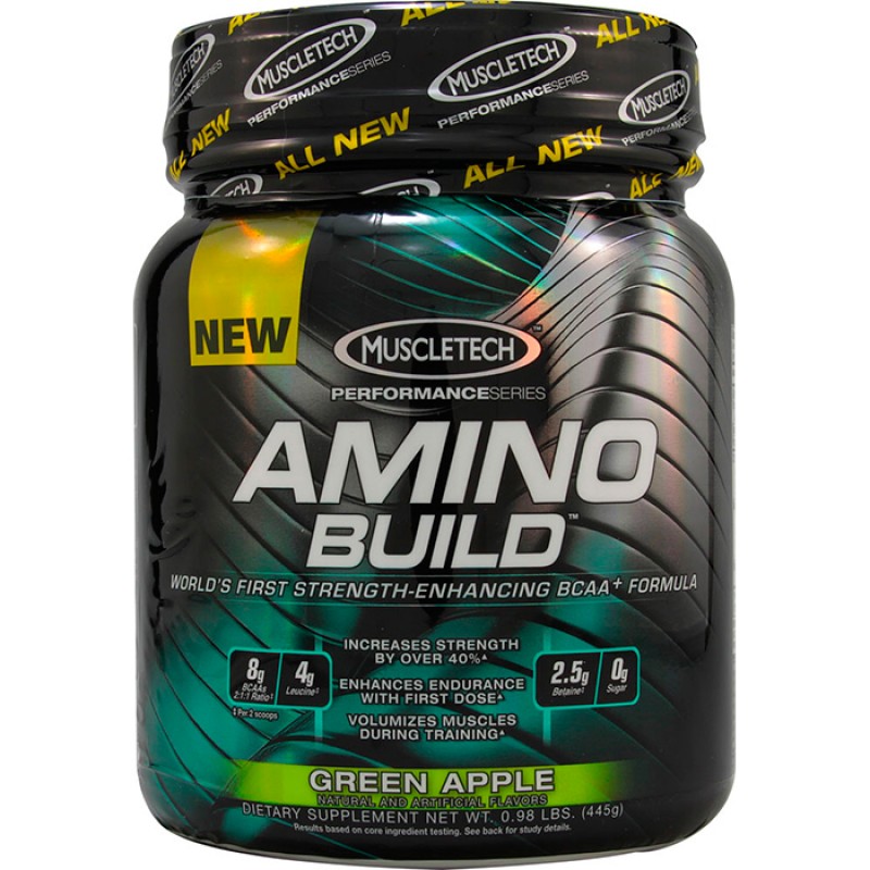 MUSCLE TECH - Amino Build Performans Green Apple (445 g)