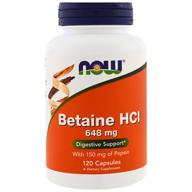 NOW - Betaine HCl 648mg (120 caps)