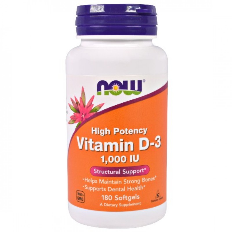 NOW - Vitamin D-3 (180 softgel)